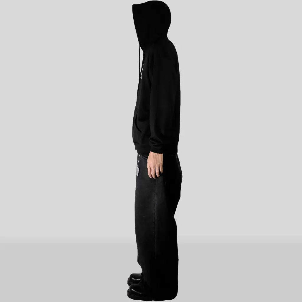 KOUPE TET ZIPUP HOODIE BLACK LEFT model images.webp