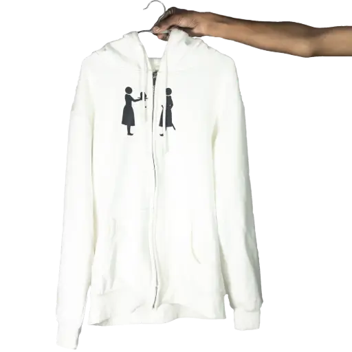 KOUPE TÈT zipup hoodie (white)